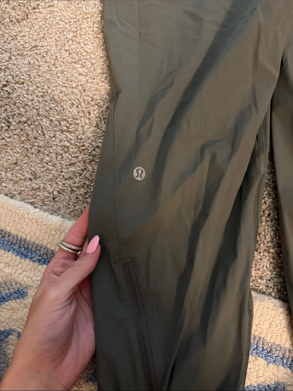 Women’s Olive Green Drawstring Jogger Pants